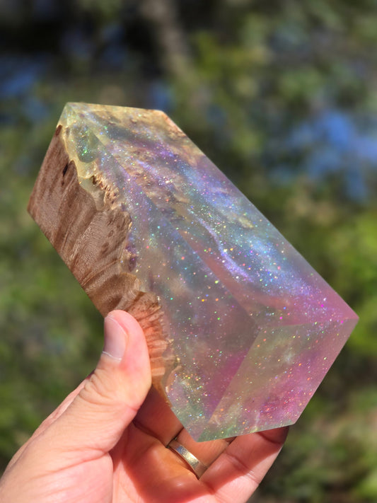 Cosmic display with light base